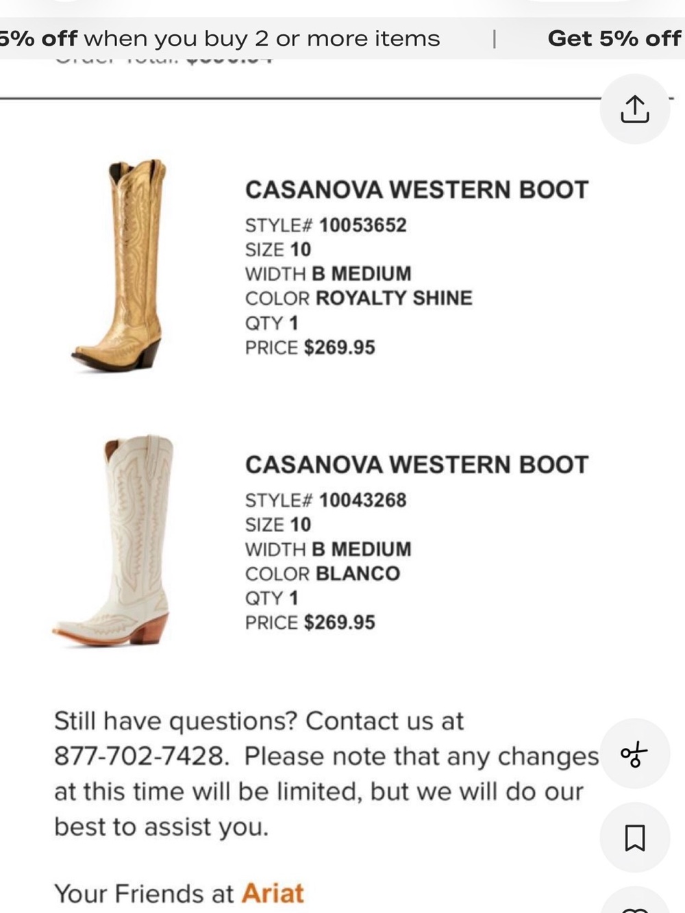 Ariat Casanova Over-the-Knee Boots in Gold and White!Do not purchase. Message me